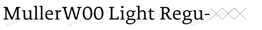 MullerW00 Light Regu字体转换